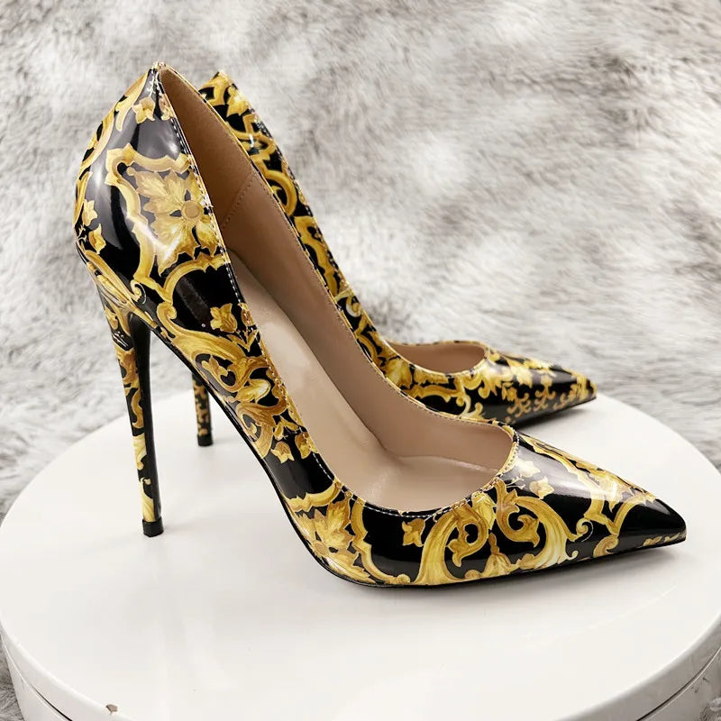 Black graffiti colorful women pumps sexy high heels wedding party stilettos customized – Pollyanna Events