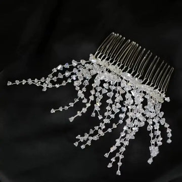 Wedding Accessories Crystal Rhinestones Hairpin Silver Color Hair Comb Pin For Bride Bridesmaids Women Head Piece Bridal Jewelry