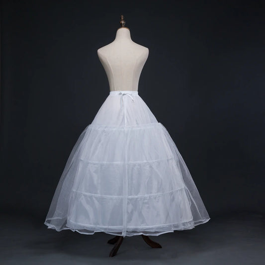 Hot Sale 4 Hopps Petticoat Underskirt Wedding Bridal Dress met Tule Petticoat Complementos de Boda 2024