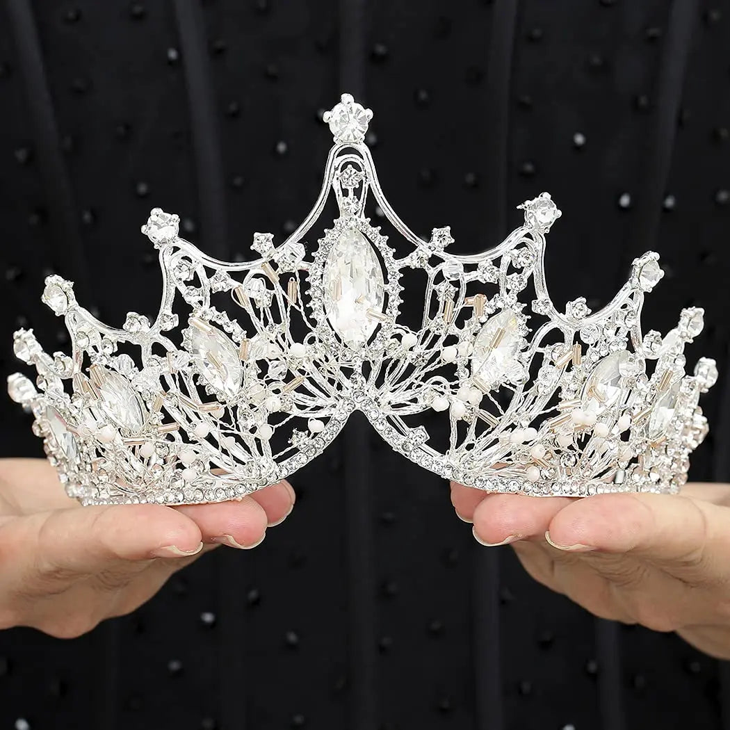 Wedding Crown Hair Jewelry Bridal Hair Accessories Women Baroque Crown Rhinestones Crystal Tiaras Bride QueenParty Crowns Gift