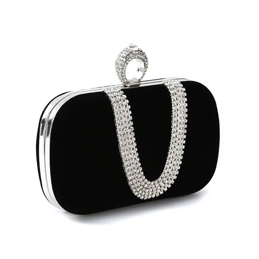 Bolsas de noche para mujeres de lujo Diamante de lujo Bolsa de lujo Diamantes Diamantes Lady Black Red Chain Homagos de hombro para bolso