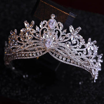 Wedding Hair Accessories Pageant Prom Tiara Crows Rhinestones Crystal Diadem Women Bride Princess Queen Headband Bridal Jewelry