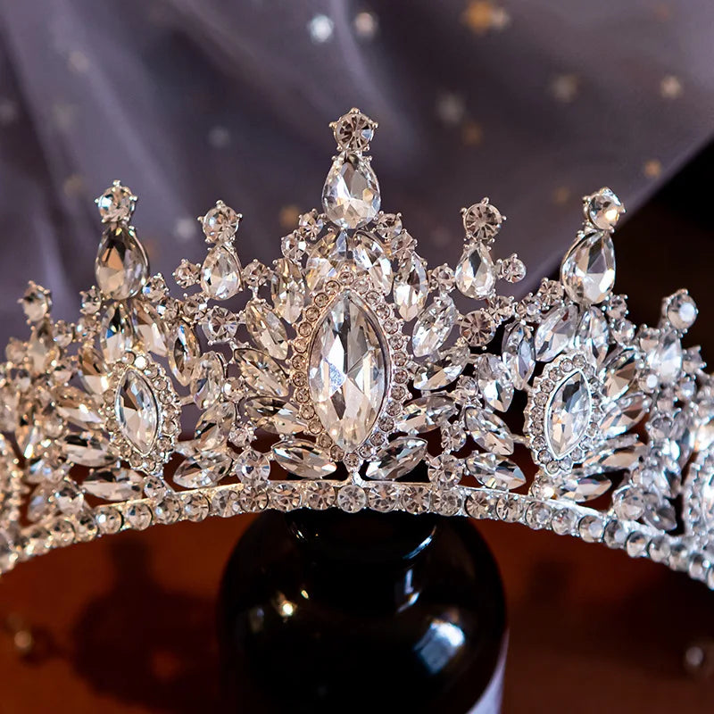 Bridal Hair Jewelry Rhinestones Headband Headpiece Bride Women Girl Crystal Princess Queen Tiaras and Crowns Wedding Accessories
