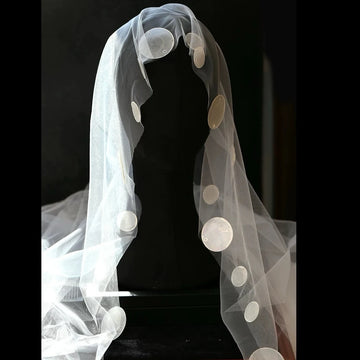 Long Shell Bridal Veil Earrings Lace Wedding Veils For Evening Dinner Party Dress Women Gift Hair Accessories Brides Jewelry