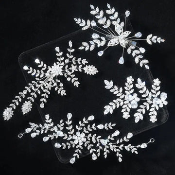 Zirconia Rhinestones Headband Hairband For Brides Women Crystal Headpieces Headdress Bridal Jewelry Wedding Hair Accessories