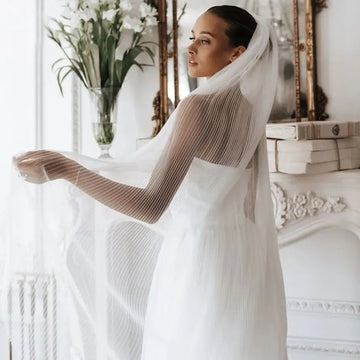 150cm Bridal Veil White Wedding Veils For Brides Evening Dinner Party Dress Women Girl Gifts Hair Accessories Jewelry