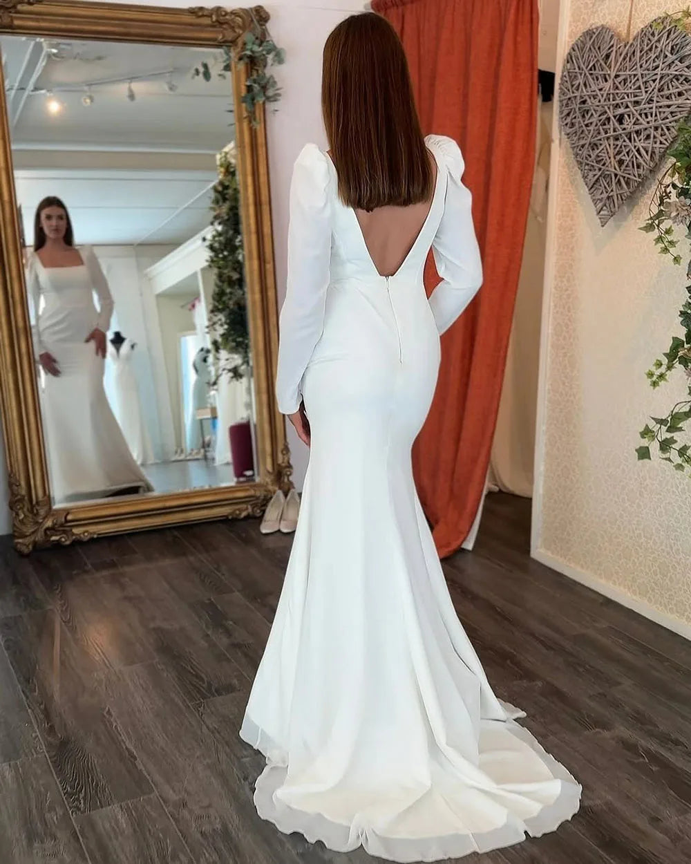 Customized Modern Wedding Dresses Long Sleeves 2025 Wedding Bride Gown Customized Vestido De Novia Bridal Dress For Women