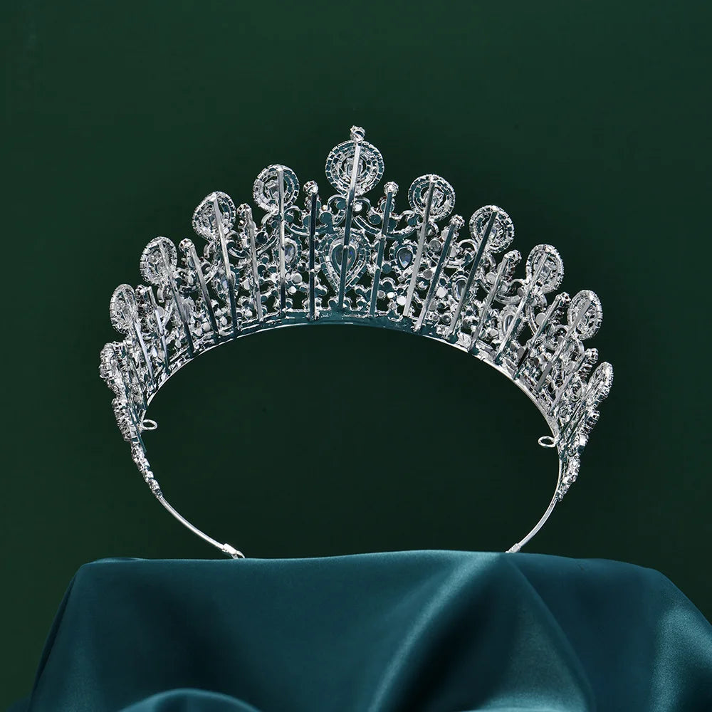 Bridal Hair Jewelry Crystal Zircon Tiaras and Crowns Rhinestones Headband Brides Women Prom Pageant Diadem Wedding Accessories