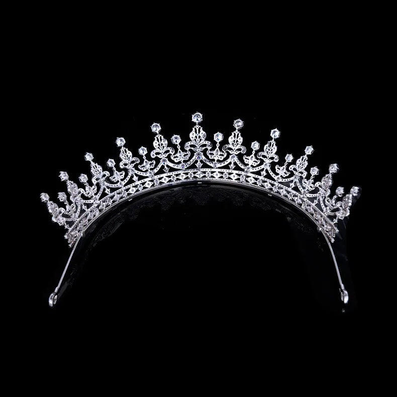 Bridal Hair Jewelry Cubic Zirconia Tiaras and Crowns Diadem For Brides Princess Queen Headpiece Headband Wedding Accessories