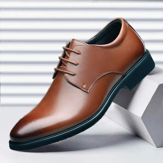 Scarpe in pelle traspirante degli uomini Black in pelle morbida morbida primavera e autunno Best Man's Business Absusing Shoe casual