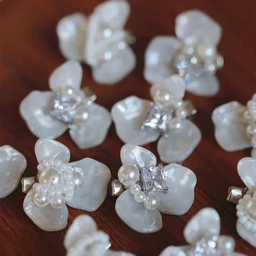 Pearls Hair Pin Clip Crystal Head Piece For Bride Bridesmaids Women Rhinestones Hairpin Bridal Jewelry Wedding Accessories