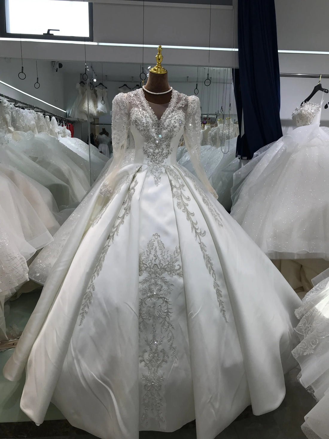 Kisswhite Xlove Collection Customized 7-15days Ship It Out 2025 Satin Long Sleeves Bridal Wedding Dresses