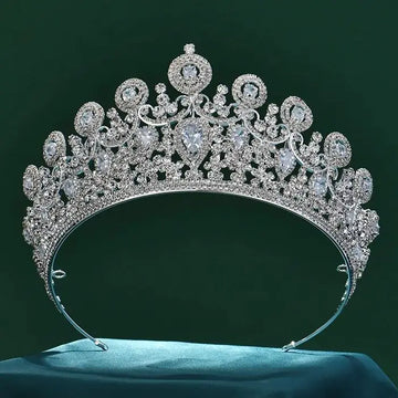 Bridal Hair Jewelry Crystal Zircon Tiaras and Crowns Rhinestones Headband Brides Women Prom Pageant Diadem Wedding Accessories