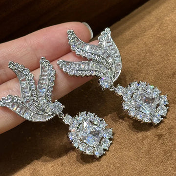 Luxury Bird AAA Zircon Bridal Earrings Cubic Zirconia Wedding Earring For Bride Women Accessories Party Dinner Dress Jewelry