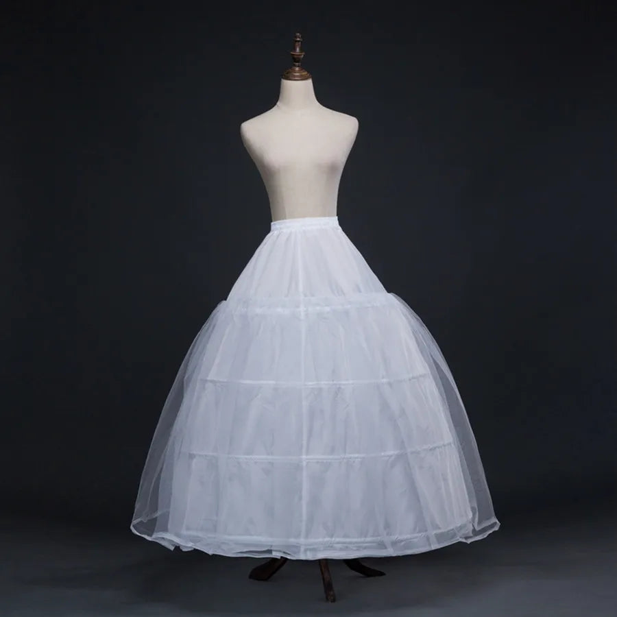 Venta caliente 4 Hopps Peticoat Subskirt Vestido para novia de boda con tul enagua complementos de boda 2024