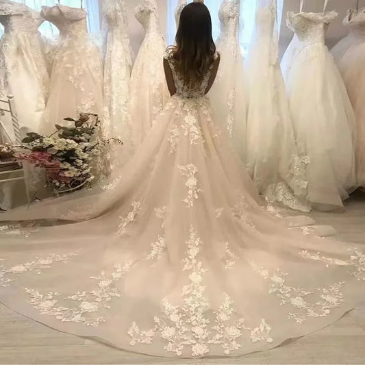 Vestidos de noiva personalizados de sereia 2022 Vestidos de noiva de renda de trem destacável 2 em 1 Design 3 maneiras de usar vestido de noiva de estilo