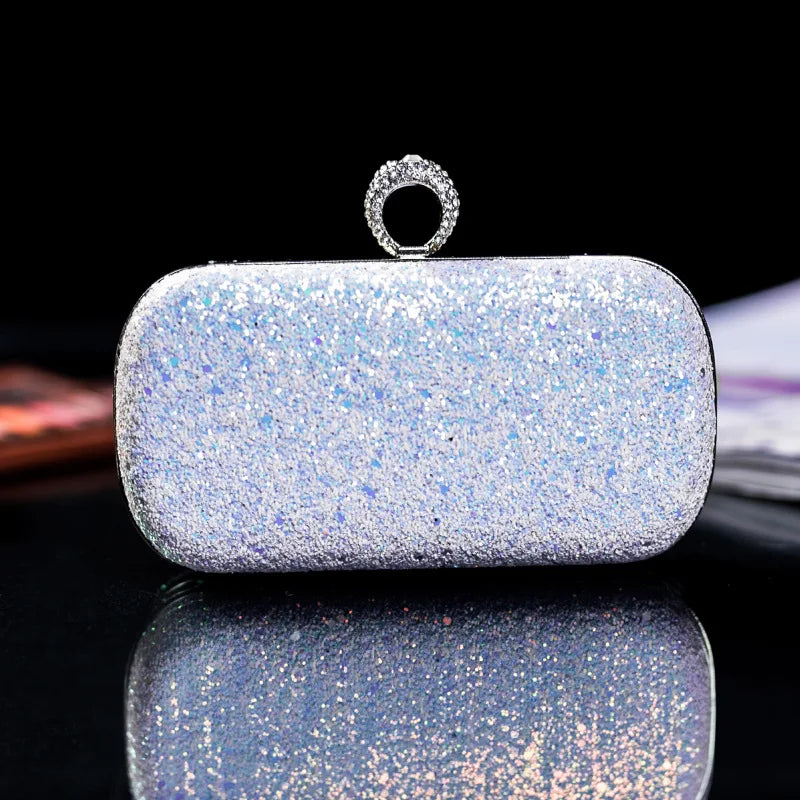 Evening Clutch Purse Women Pink Bling Sequins Handbags New Fashion Designer Luxury Phone Bag Crossbody Small Designer Bag