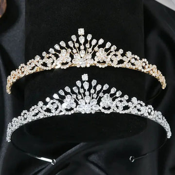 Bridal Hair Jewelry AAA Zircon Tiaras and Crowns CZ Zirconia Headband Women Brides Prom Pageant Headpiece Wedding Accessories