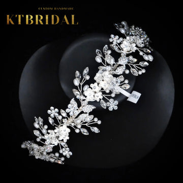 NE Handmade Bridal Tartnal Views Hojas de cristal Joya de moda Joyas para mujeres Accesorios de boda