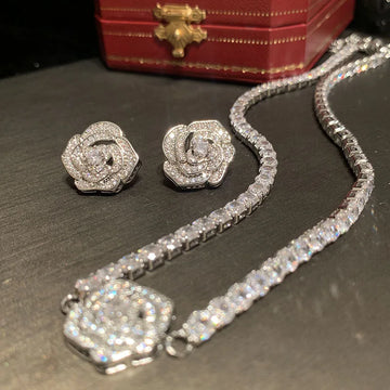 High Quality Flower Zircon Bridal Earrings CZ Cubic Zirconia Wedding Earring For Women Brides Accessories Birthday Gift Jewelry