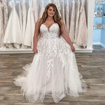 Plus Size Boho Wedding Dress Appliques Lace Country Bride Dress Elegant Women Country Civil Beach Bridal Dress vestidos de novia CHINA