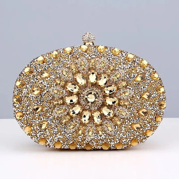 2024 Diamond Women Luxury Clutch Sight Bag Wedding Crystal Ladies Cell Phorse Pocket Portafoglio femminile per regalo di qualità per feste