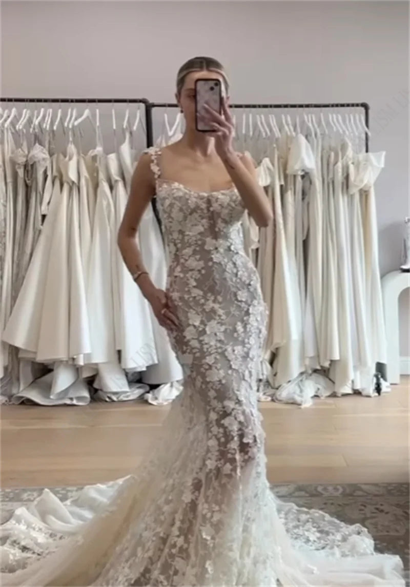 Vestido de noiva de luxo, vestido de noiva, vestidos de sereia de luxo, vestidos de mulheres para festas e vestidos de trem longos feitos personalizados feitos