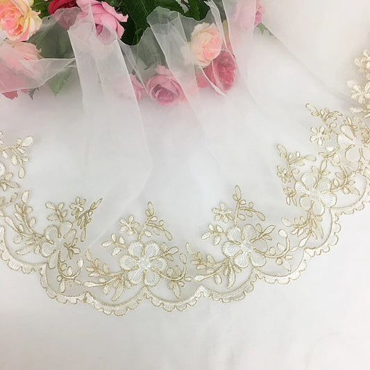 Organza Fabric Embroidery Lace Wedding Veil Accessories Wholesale Cloth for Sewing Diy Material Multi Color Selection