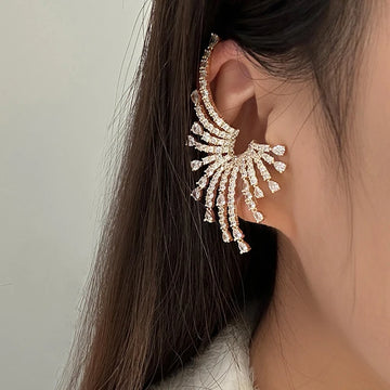 High Quality AAA Zircon Bridal Earrings Gold Color Cubic Zirconia Wedding Earring Brides Women Accessories Birthday Gift Jewelry