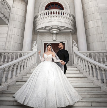 Customzie Sweet collar sleeveless Ball Gown luxury wedding dress vestidos de novia amanda novias amanda novias official