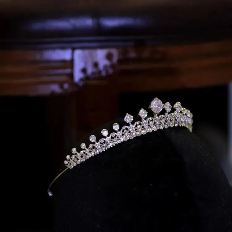 Bridal Hair Jewelry Crystal Zirconia Tiaras and Crowns Rhinestones Headband For Brides Women Girl Diadem Wedding Accessories