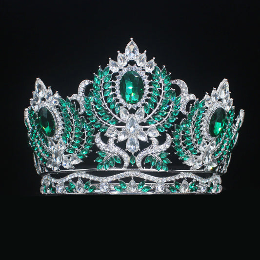Tiara della regina di cristallo regolabili e corone per donne Beauty Diadem Ornamenti per capelli per il ballo di prelievi.