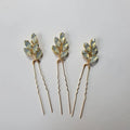 Floralbride Handmade Trendy Alloy Blue Opal Crystal Rhinestones Bridal Hair comb Wedding Headpieces Women Girls Hair Jewelry 5413 Gold Opal