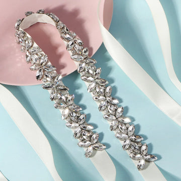 Crystal Rhinestones Wedding Belt Luxury Bridal Belts Sash Ivory Ribbon For Women Party Evening Dress Bride Jewelry
