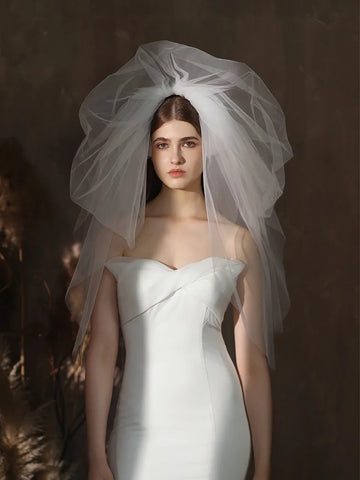 White Bridal Veil Short Lace Wedding Veils For Brides Evening Dinner Party Dress Women Girl Gifts Hair Accessories Jewelry