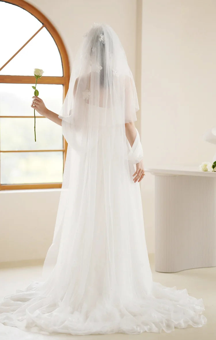 Elegant maternity wedding dress sweetheart 3D flowers lace empire bridal gown pregnant bride – Pollyanna Events