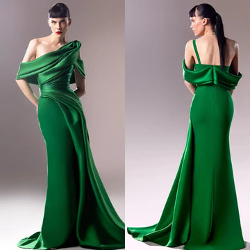 Yipeisha Prom Dress Exquisite Off-the-shoulder Mermaid Floor Length Evening Dresses 	Draped Shirred Satin Customized