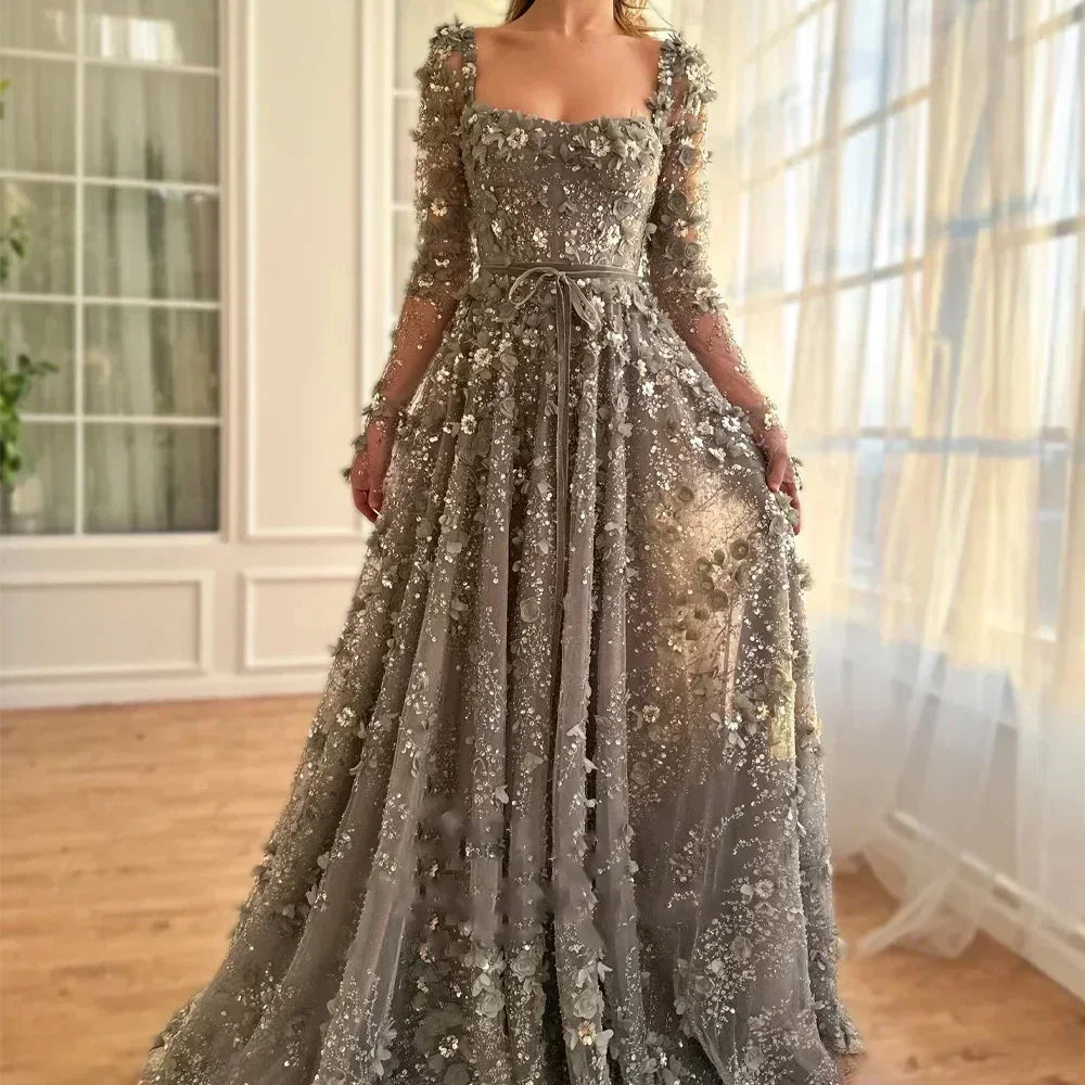 Elegant Evening Dress Floor-Length Evening Gown Exquisite High Quality Occasion Formal Dress
