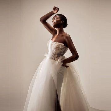 I OD весільна сукня для жінок 2024 Тюль весільна сукня Елегантна бічна щілина