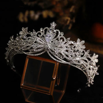 Wedding Hair Accessories Crystal Zirconia Tiaras and Crowns Gift Diadem For Women Brides Princess Queen Headband Bridal Jewelry