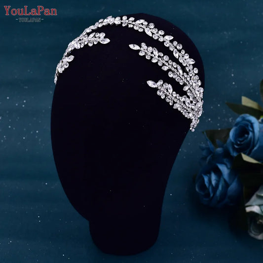 YouLapan HP496 Fashion Woman Headband Drinestone Headselio de novia Accesorios para el cabello de la boda Tiara Tiario Atades