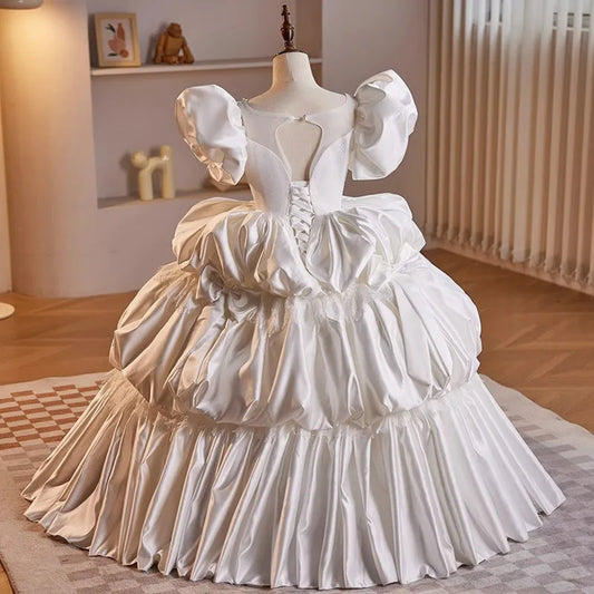 Robe de bal bébé fille fleur robes paillettes enfants anniversaire de mariage princesse de bal robes de fête de bal