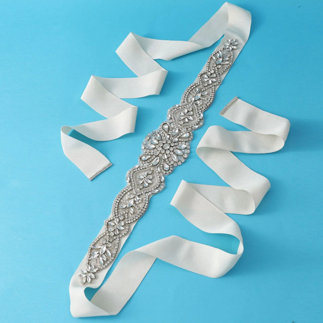 Crystal Rhinestones Wedding Belt Luxury Silver Color Bridal Belts Sash Ribbon For Women Party Evening Dress Brides Jewelry