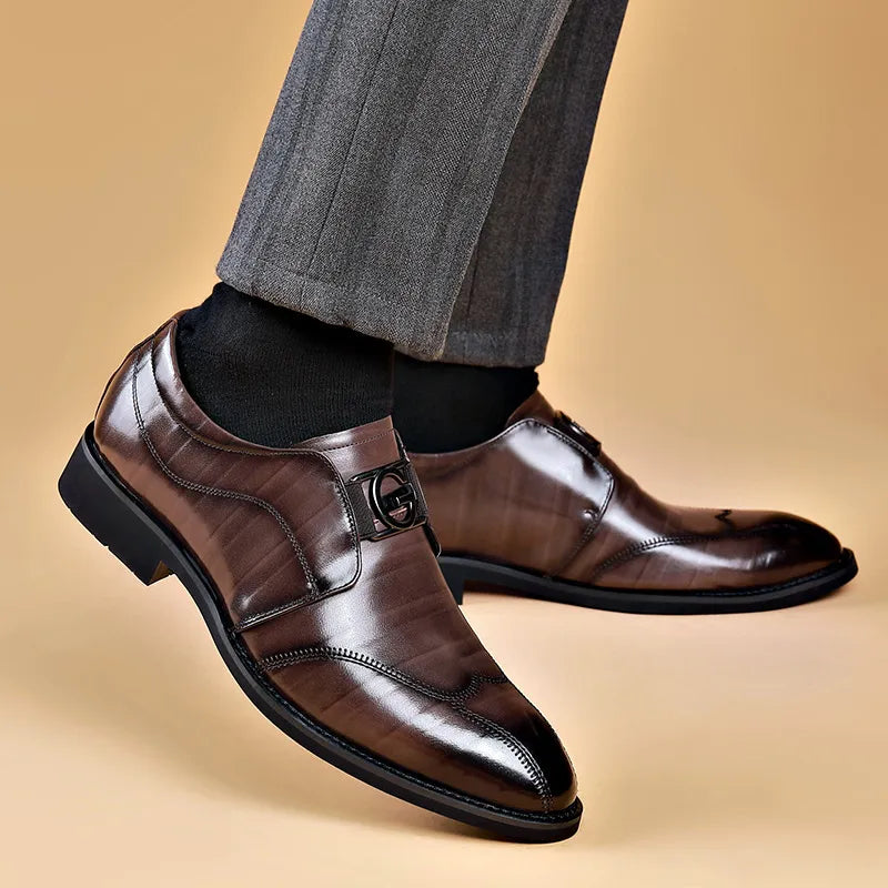 Zapatos de vestir para hombres zapatos de cuero brogue para masculinos zapatos de oficina de bodas formales para hombres oxfords zapatos de negocios mocasins zapato