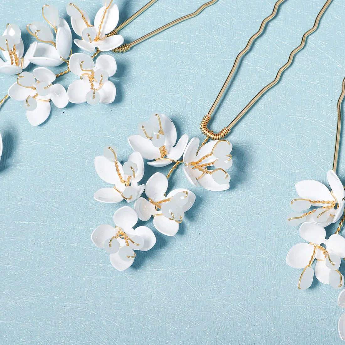 Wedding Accessories Flower Head Pieces Gold Color Hairpins For Bridesmaids Brides Girl Women Hair Pins Clips Bridal Jewelry