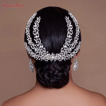 YouLaPan Fashion Bridal Head Piece Pearl Rhinestone Bride Hair Comb Party Wedding Hair Accessories Women Bride Headwear HP530