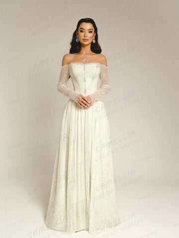 Luxury Wedding Dresses A Line Women's Sexy Soft Long Sleeve Lace Elegant Bridal Gowns Vestidos De Novia Customized 2026 Formal