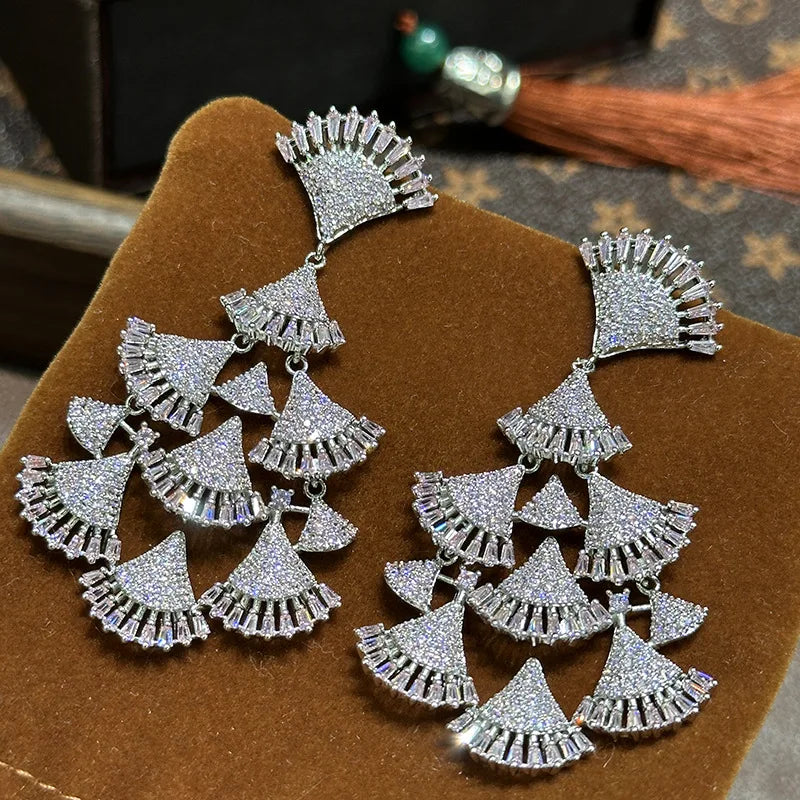 High Quality CZ AAA Zircon Bridal Earrings Cubic Zirconia Wedding Earring For Women Bride Accessories Dinner Party Dress Jewelry