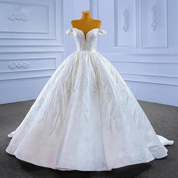 Robes de mariée en plis d'illusion en cristal 2024 robe de bal robe de bal à paillettes chérie robes pour femmes voilées