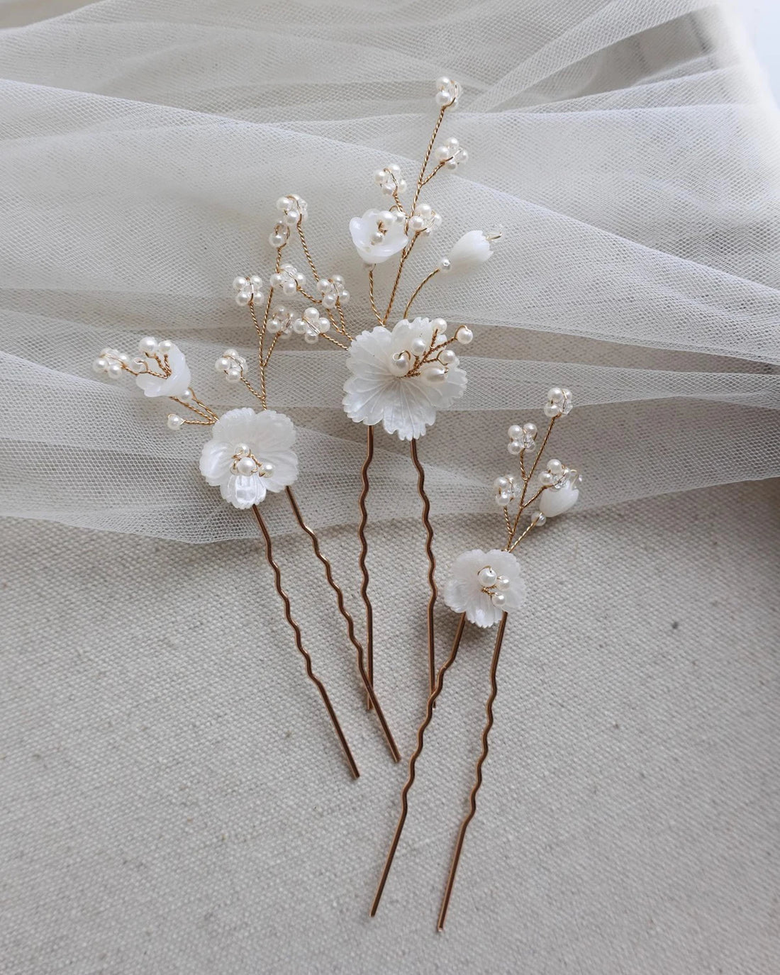 Floral Flower Hair Pin Clip Vintage Gold Color Head Piece For Brides Gift Headdress Hairpin Bridal Jewelry Wedding Accessories